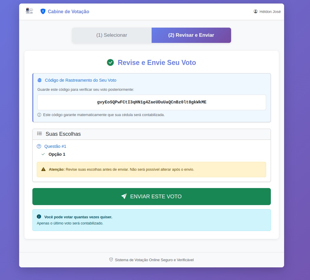 Revisão e envio do voto